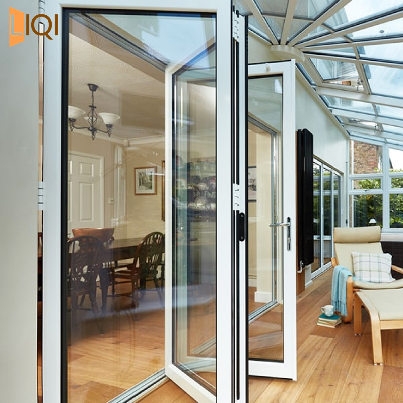 Exterior Tempered Glass Sliding Folding Accordion Doors