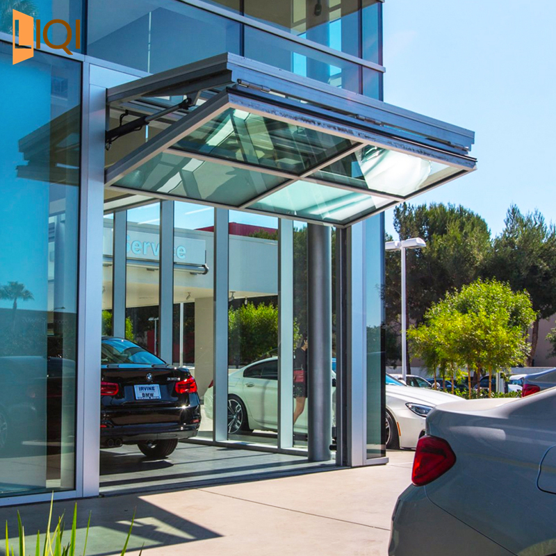 Aluminum Automatic Tempered Plexiglass Overhead Garage Doors